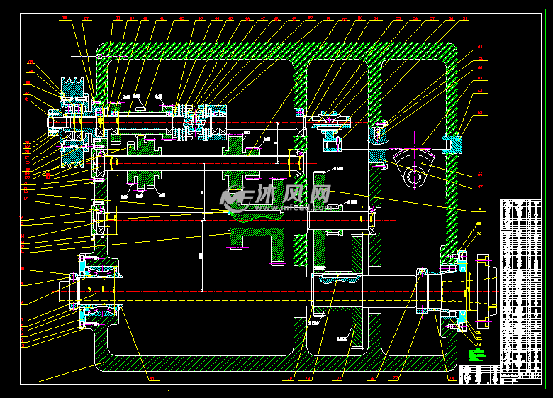 普通车床的主轴箱部件设计[p=4.5kw 转速1950 45 z=12]