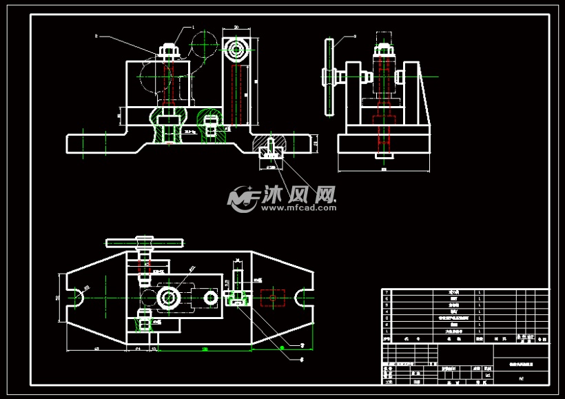 分度铣具拆分零件图图片