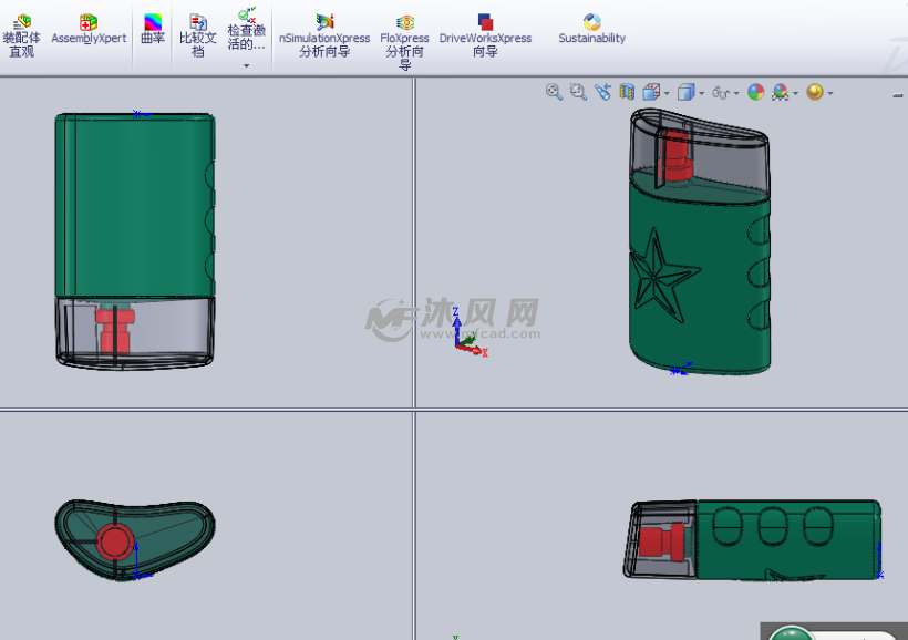 香水瓶设计模型三视图