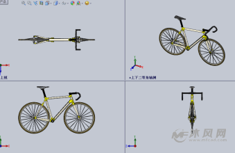场地自行车(概念)设计模型三视图