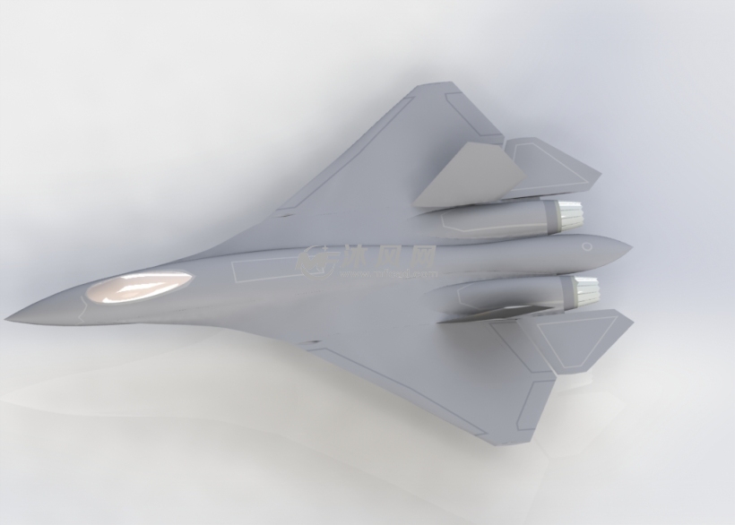 雪鸮战斗机的建模 solidworks军工用品模型下