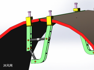 气动锁紧装置三维图