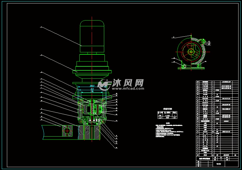 起重机回转机构装配图