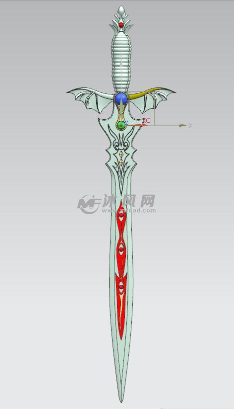 蝙蝠宝剑设计 - ug玩具公仔类模型下载 - 沐风图纸