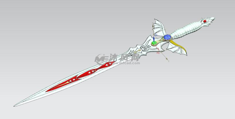 蝙蝠宝剑设计 - ug玩具公仔类模型下载 - 沐风图纸