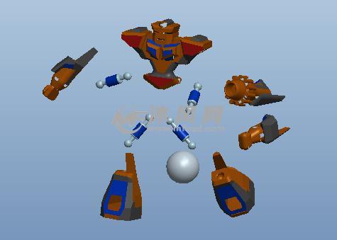 足球战斗机器人玩具模型