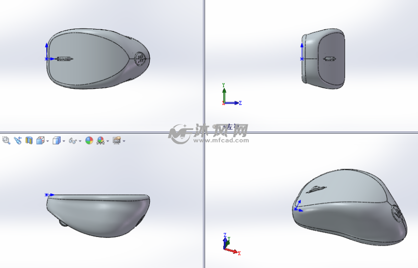 加厚鼠标创意模型三视图