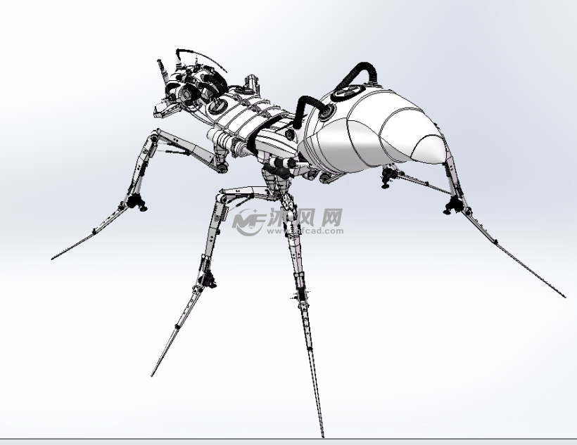 昆虫蚂蚁机器人杀手模型 solidworks小五金模型下载 沐风图纸