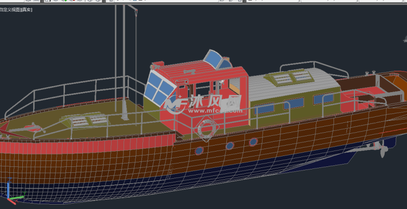 海外渔船海监船cad模型