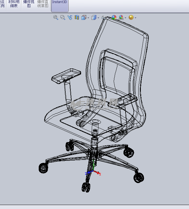 定制的办公椅设计模型