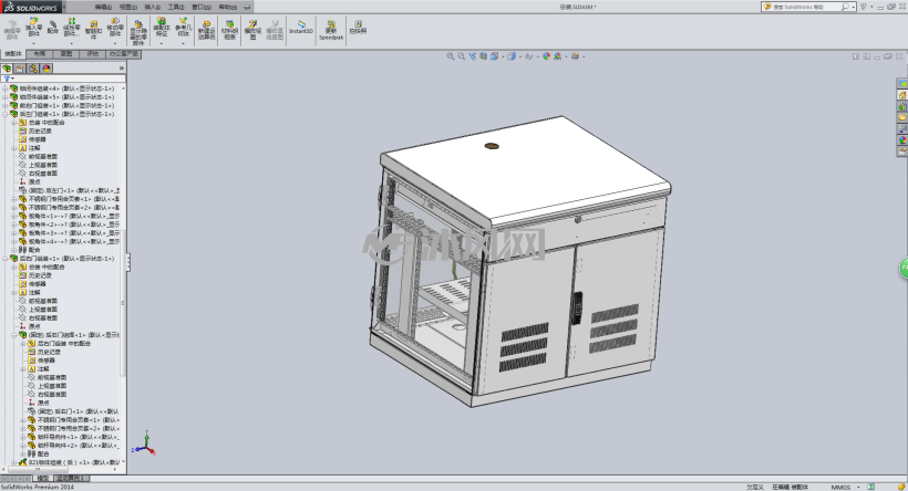 钣金网络机柜3d - 电控箱类钣金模型和钣金图纸下载 - 沐风图纸