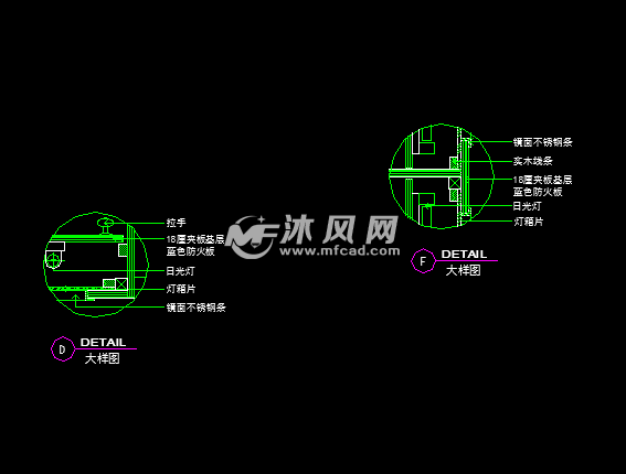 剖面图鞋店橱窗立面图总图