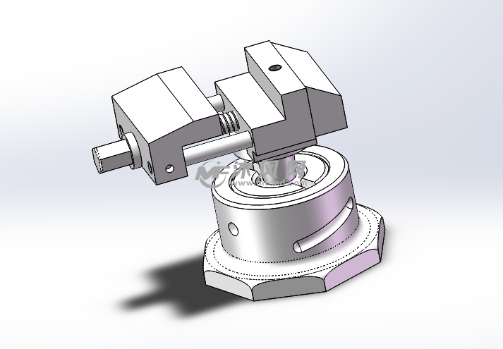 臺虎鉗 - solidworks底座支架類模型下載 - 沐風圖紙