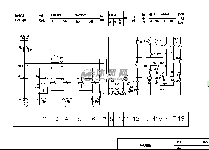 z3040摇臂钻床电气原理图及接线图