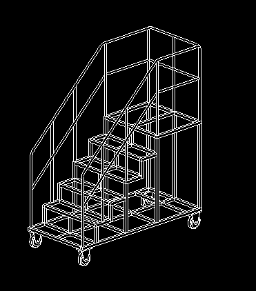 可移动铁架梯2d图纸
