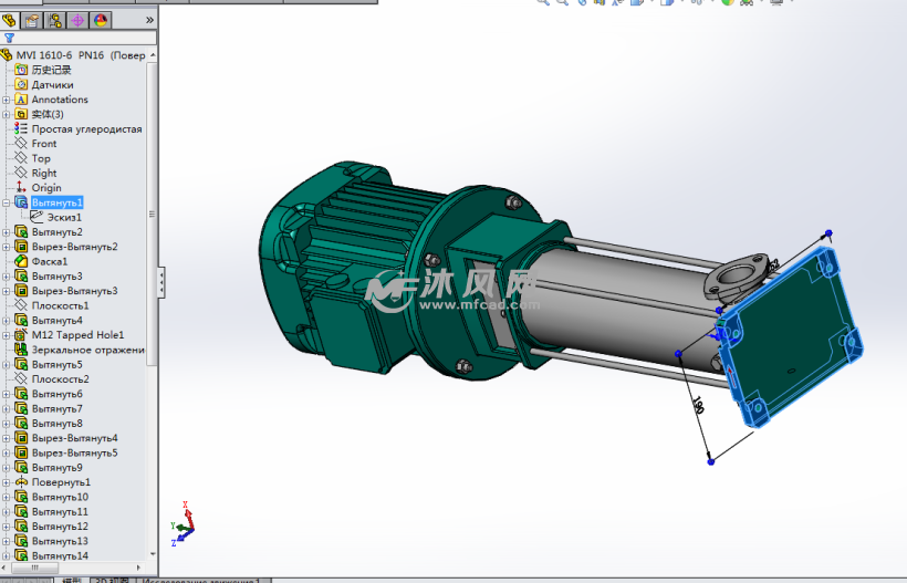 PN16水泵带参模型