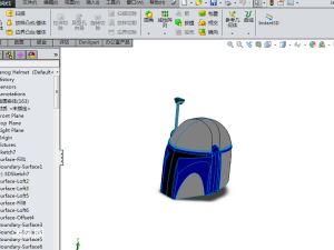 信号接收头盔模型