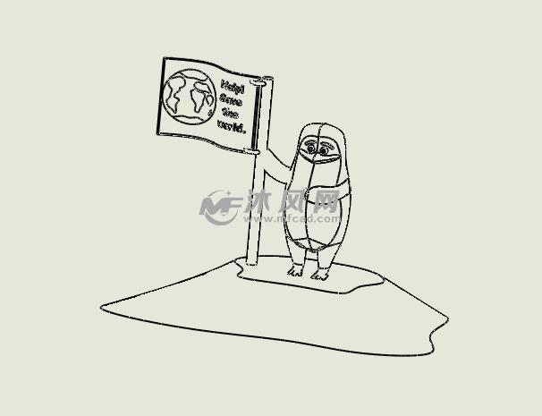 企鹅南极探险欢迎模型