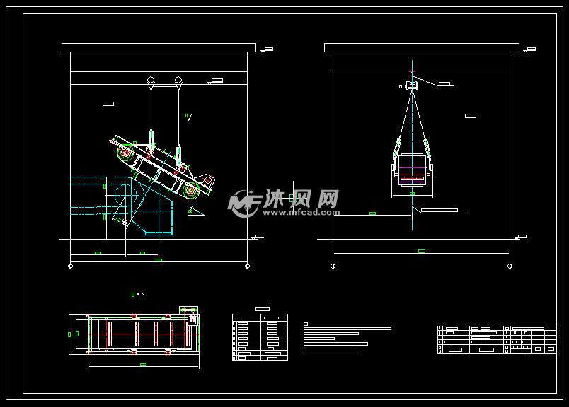 650带式输送机头部rcy-c65t2除铁器总图 - autocad普通工程机械图纸