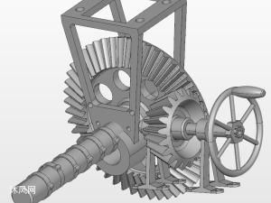 手摇齿轮传动模型