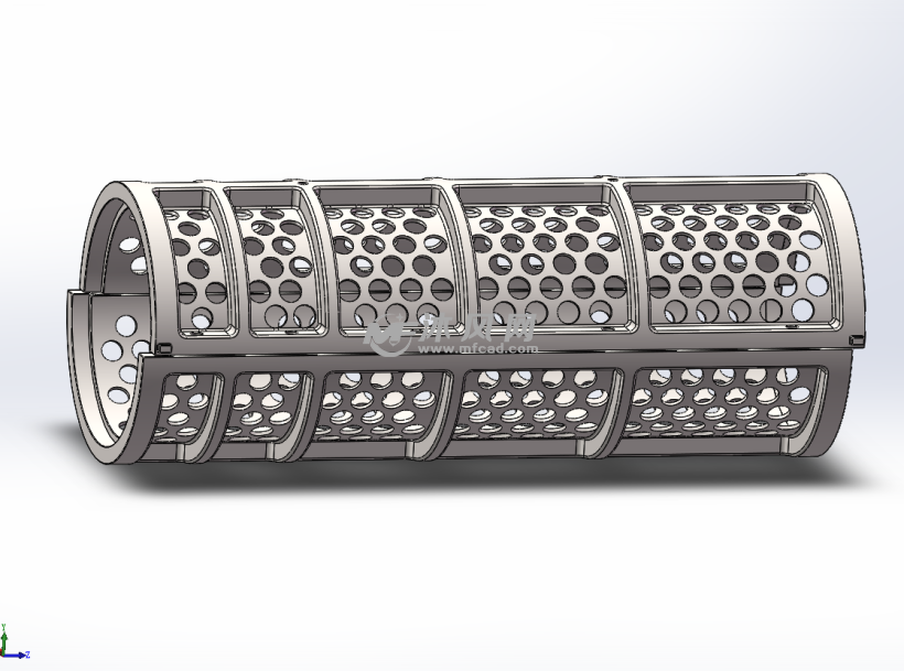 带孔的圆筒零部件模型