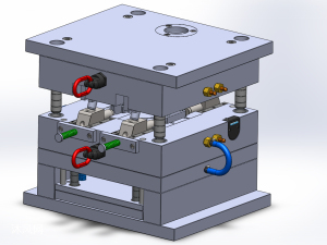 斜滑块抽芯注塑模原理结构设计模型
