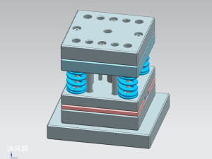 简易单工序冲压模模具模型