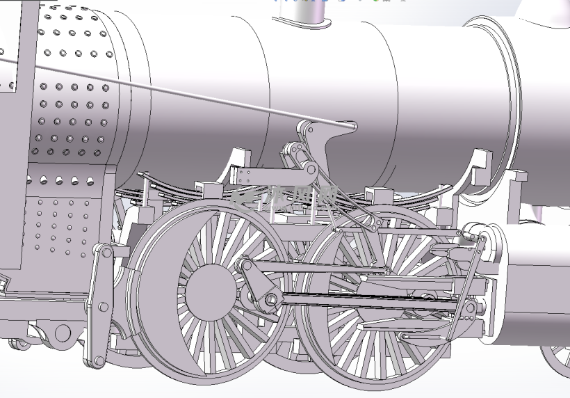 火车头详细结构模型