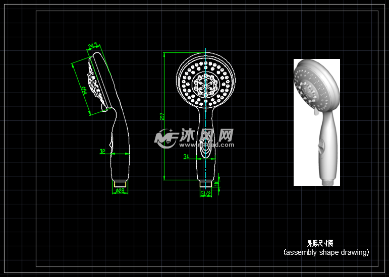 淋浴花洒3d模型