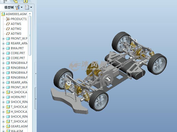 四驱赛车底盘设计模型