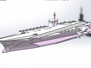 重型航空母舰(航母) - ug机械设备模型下载 - 沐风图纸