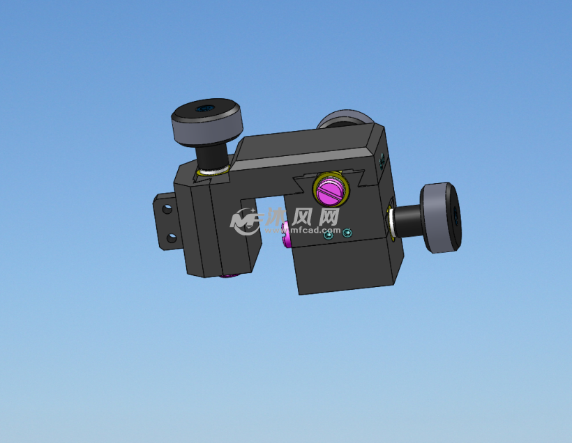 精密微型三轴调节 - solidworks机械设备模型下载 - 沐风图纸
