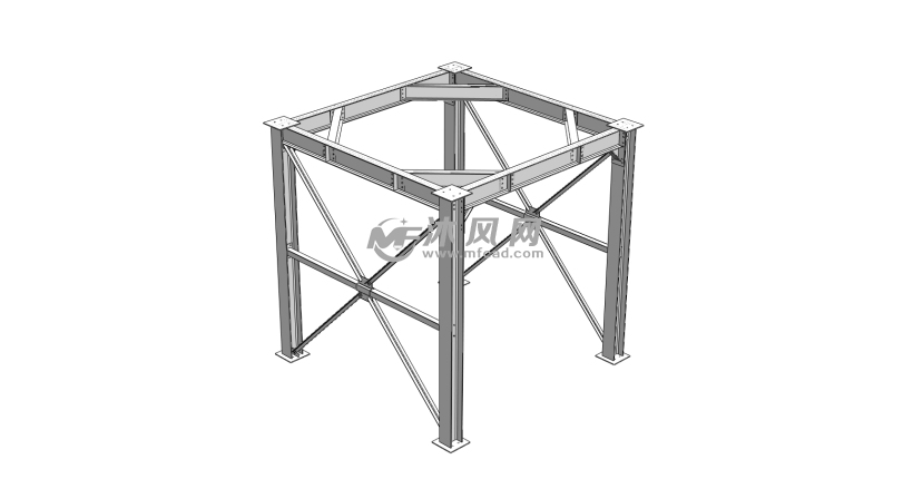 焊接结构的钢平台架设计模型