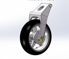 摩托车后轮支撑构建结构模型图纸合集的封面图
