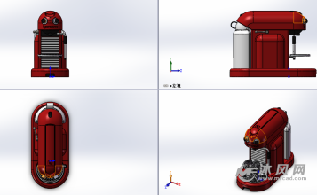 雀巢咖啡机三视图