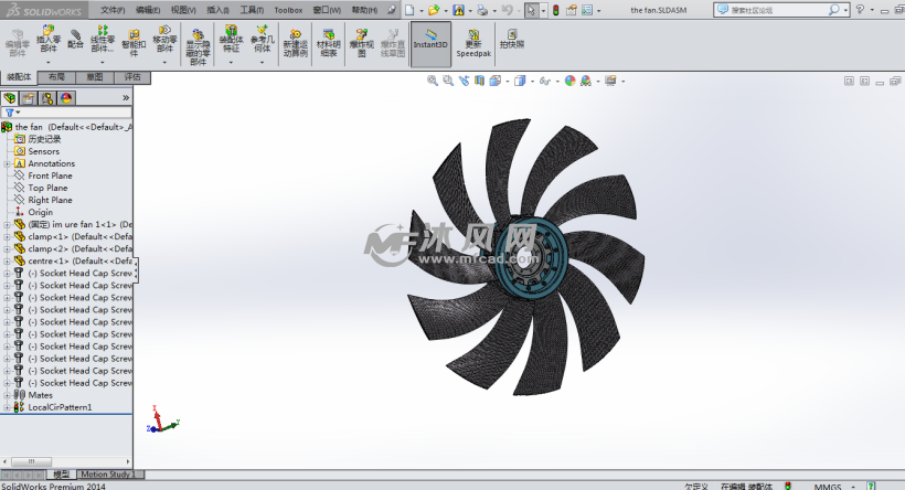 涡轮的叶片模型