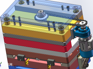 链条传动的脱模装置注塑模具