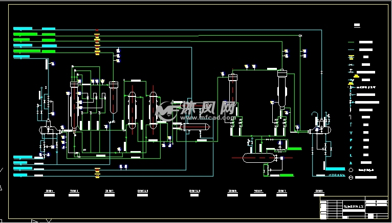 氨合成車間工藝 管道及儀表流程圖 - autocad化工環保設備圖紙下載