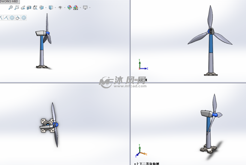 風力發電機組模型設計圖