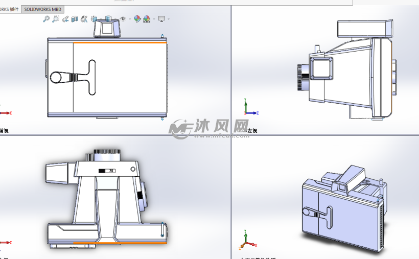 宝丽来相机三视图