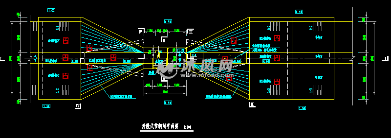 开敞式节制闸平面图