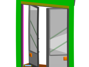 公交车自动门总成设计模型