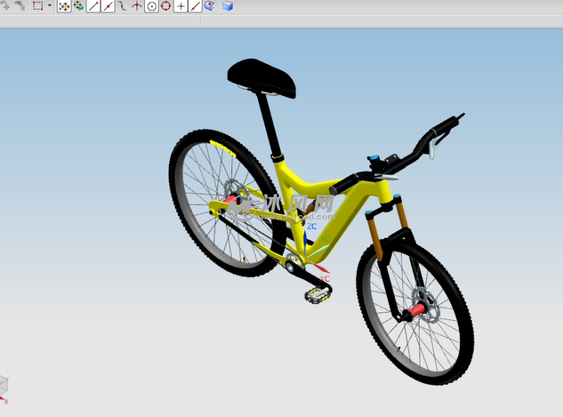 山地车自行车详细工业带参ug模型