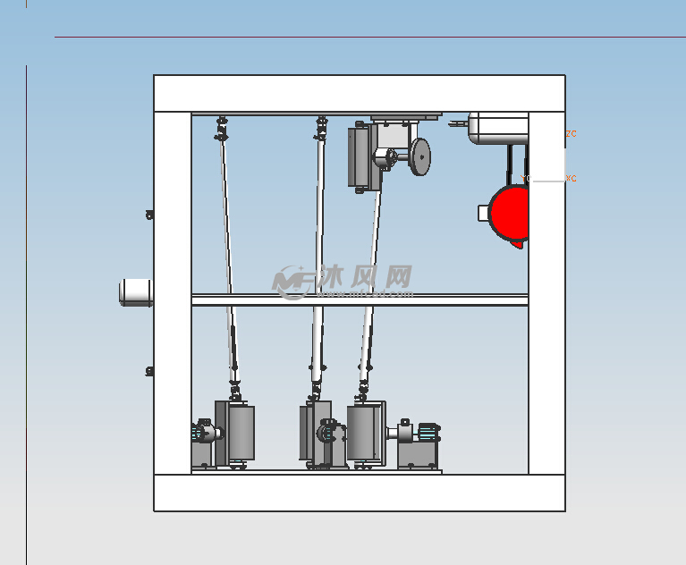 管道牵引机前视图