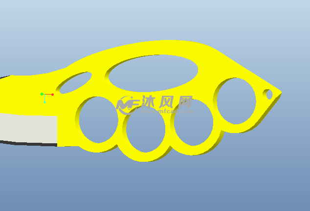 可3d打印五指指虎匕首 - proe玩具公仔类模型下载 - 沐风图纸