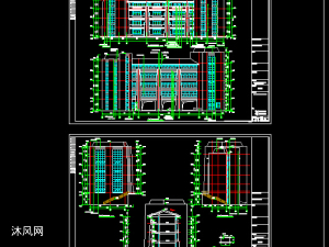 某教學樓建築設計方案- 教育建築圖紙 - 沐風網