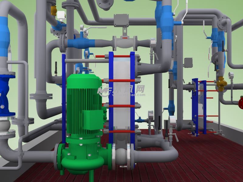 管道加热装置总装 - inventor机械设备类模型和图纸下载 - 沐风图纸