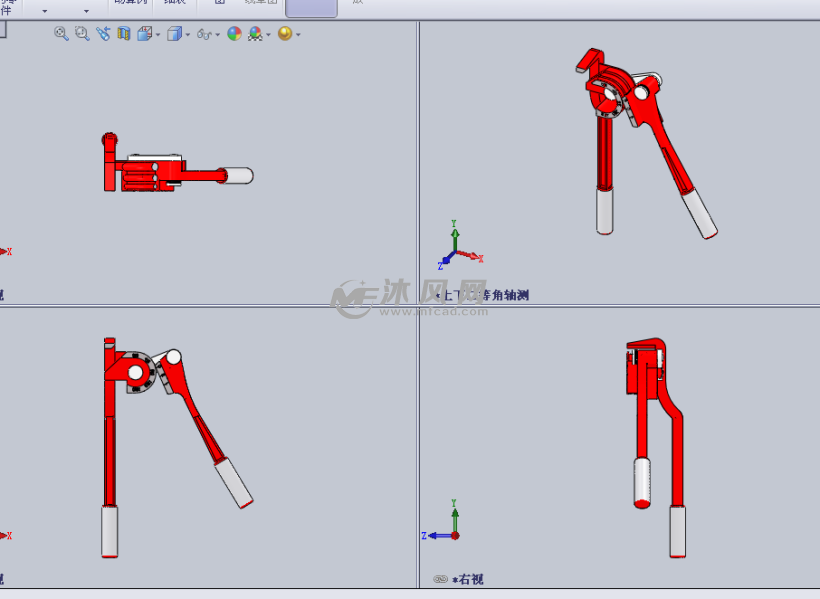 微型弯管机(工具)设计模型三视图