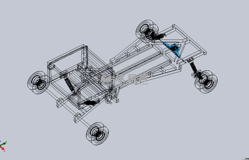 跑道使用的卡丁车设计模型 - solidworks交通工具模型下载 - 沐风图纸