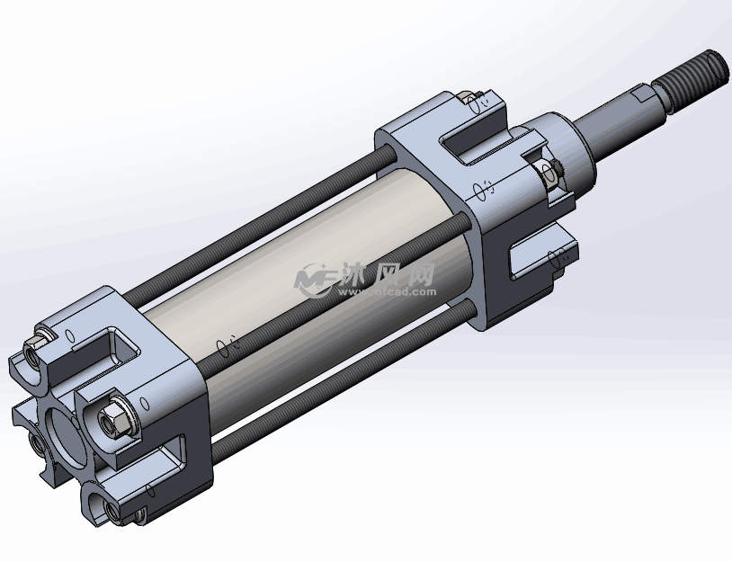 气缸缸径32mm全套三维 cad